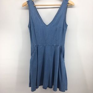 Topshop | Chambray Skater Dress Size 4